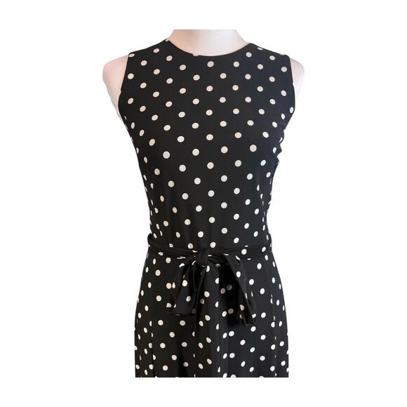 Lauren Ralph Lauren Polka Dot Midi Dress 12 Classic Vintage Inspired cocktail - Picture 3 of 9